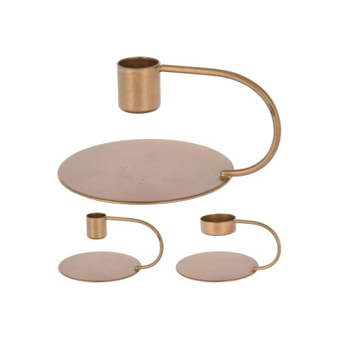 CANDELIERE METAL ORO 12X6CM 2 ASSORTITI